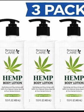 Hempz 3 Pack, Natural Hemp Seed Oil Body Lotion with Shea Butter and Gins